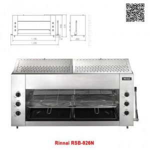 Lò nướng Salamander dùng gas Rinnai RSB-926N