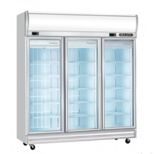Tủ nửa đông nửa mát trưng bày 3 cánh kính Berjaya 3D/D2C1F - SM