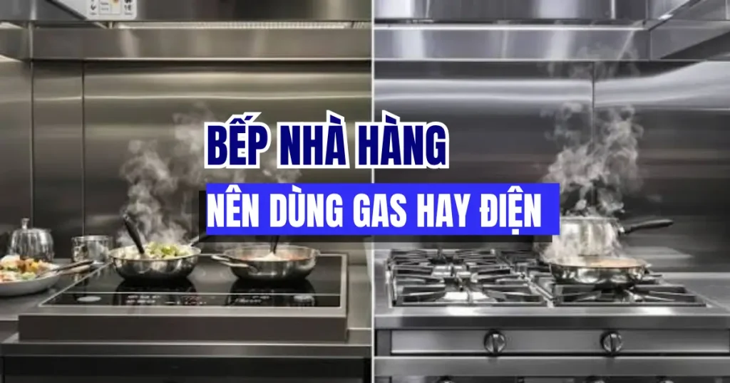 So sánh : Bếp Nhà Hàng Nên Dùng Gas Hay Điện?